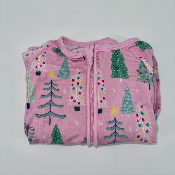 Little Sleepies Pink and Green Twinkling Trees Zippy - Picture 3 of 4